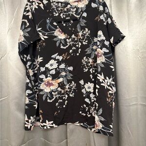 Floral Black Women's Top